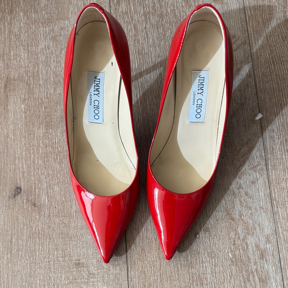 Jimmy Choo Vibrant Red Heels